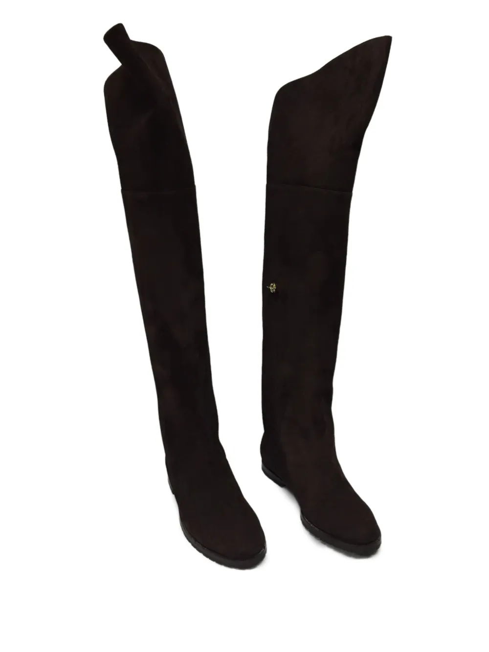 Maison Skorpios Stefania over-the-knee suede boots - Marrone