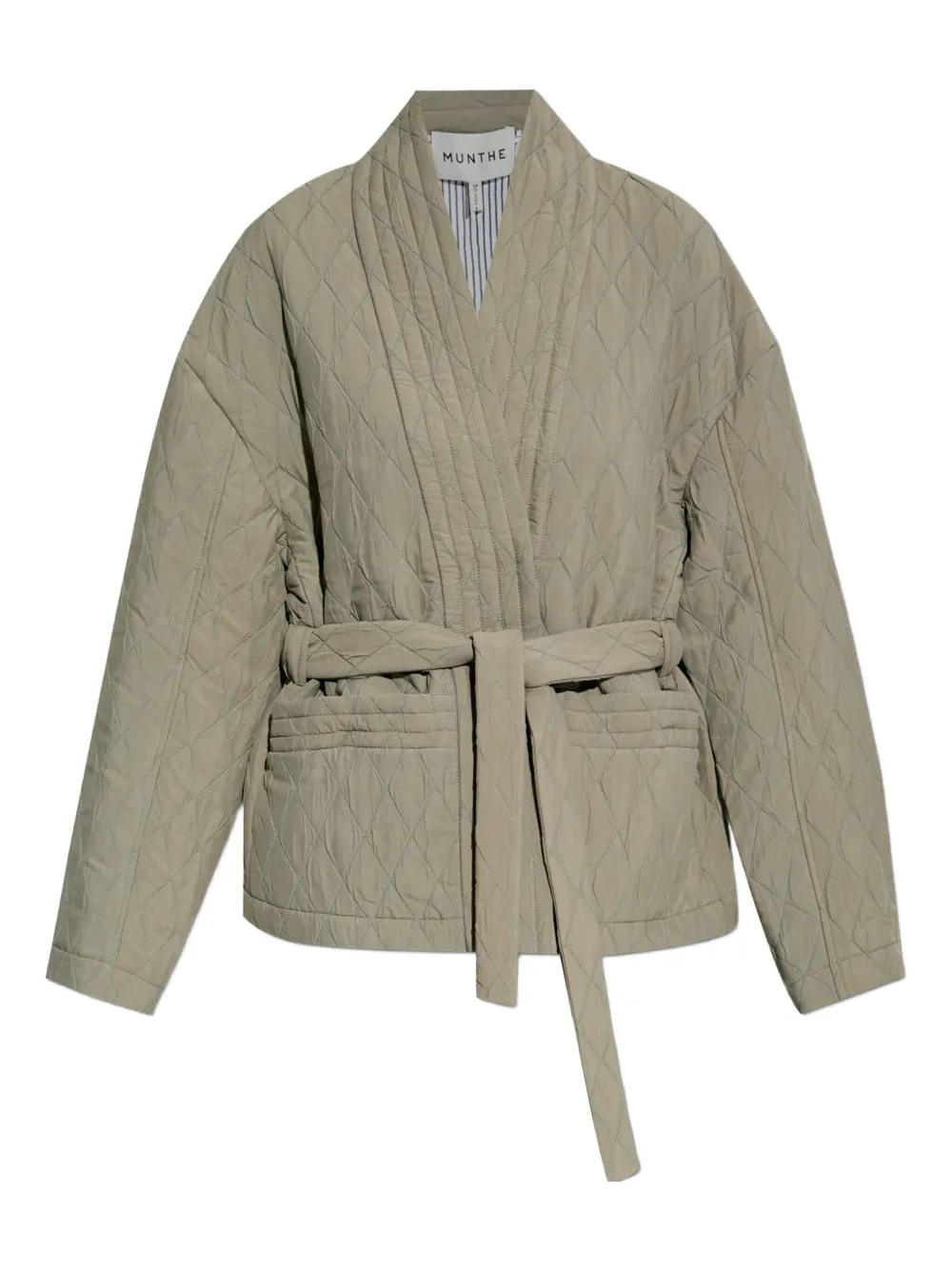 MUNTHE Pifita quilted belted jacket - Verde