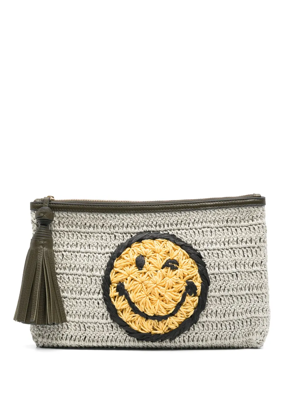 Anya Hindmarch raffia clutch bag - Toni neutri