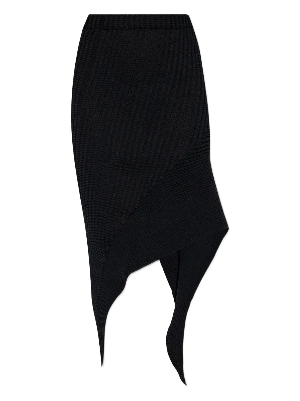 Issey Miyake Subdued asymmetrical mini skirt - Nero
