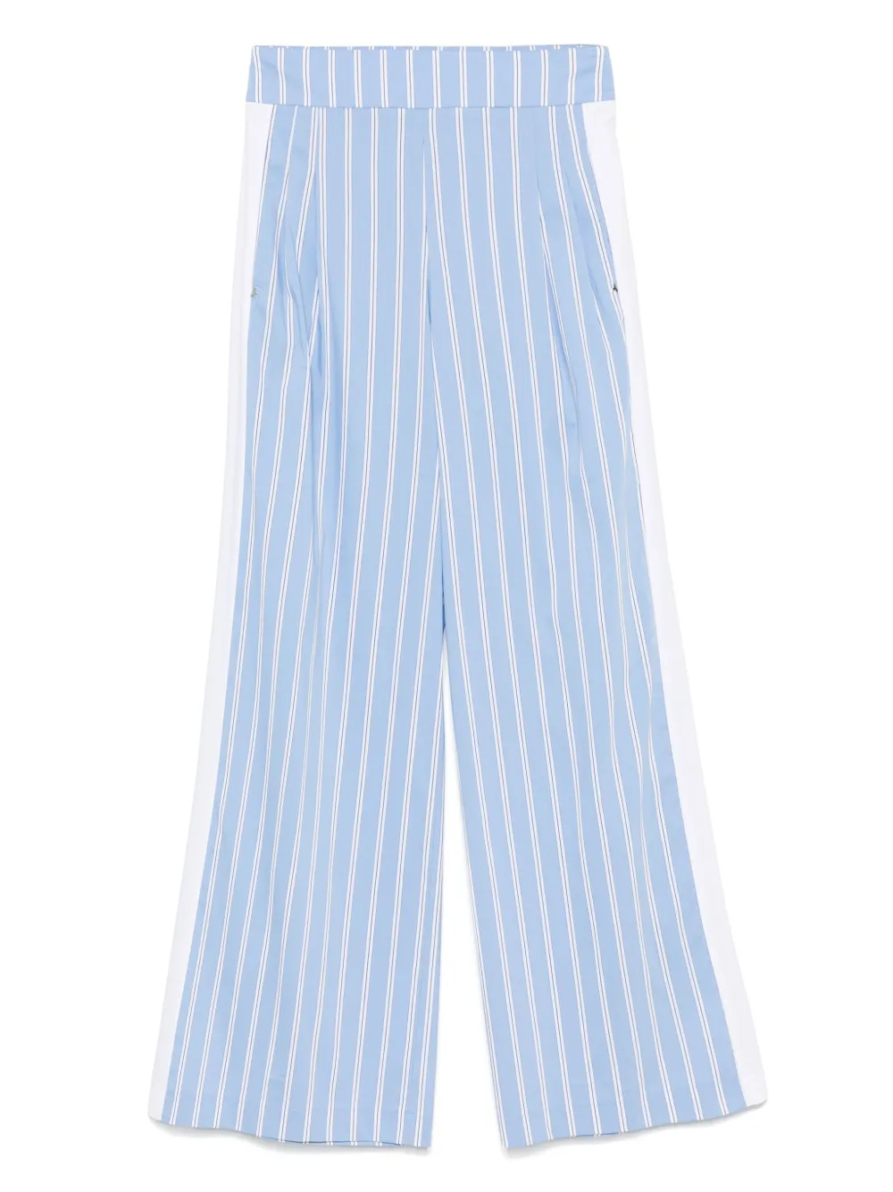 Patrizia Pepe striped poplin trousers - Blu
