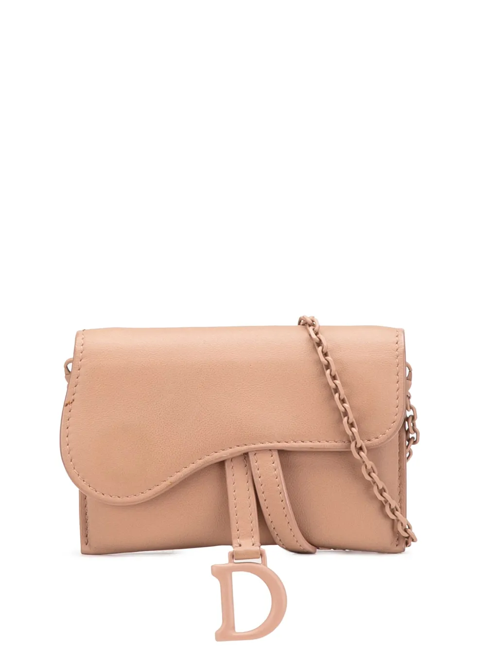 Christian Dior Pre-Owned 2020 Nano Ultra Matte Calfskin Saddle Chain Pouch crossbody bag - Marrone