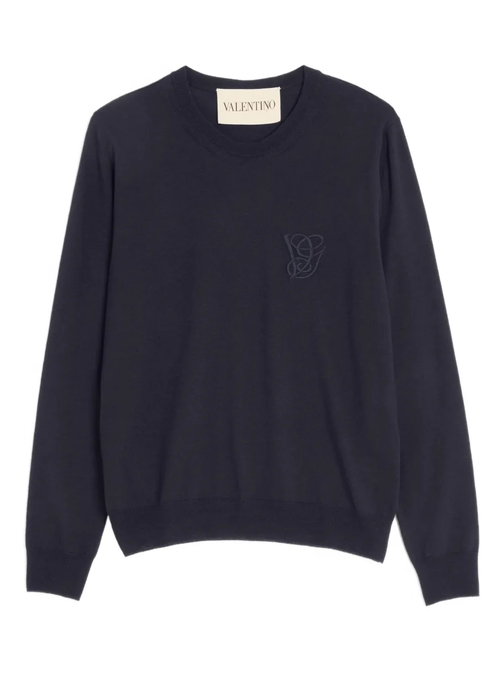 Valentino Garavani logo-embroidered sweater - Blu