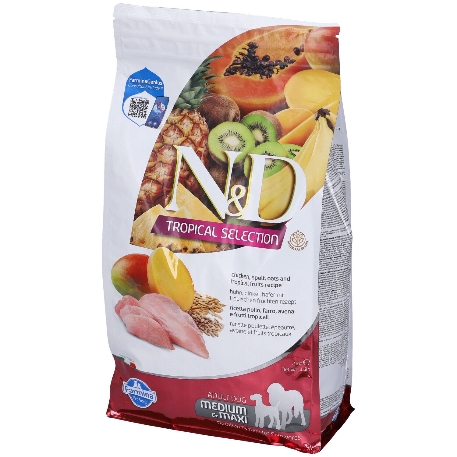 Farmina® N&D Dog Tropical Selection Chicken Adult Med/Max 2000 g Mangi