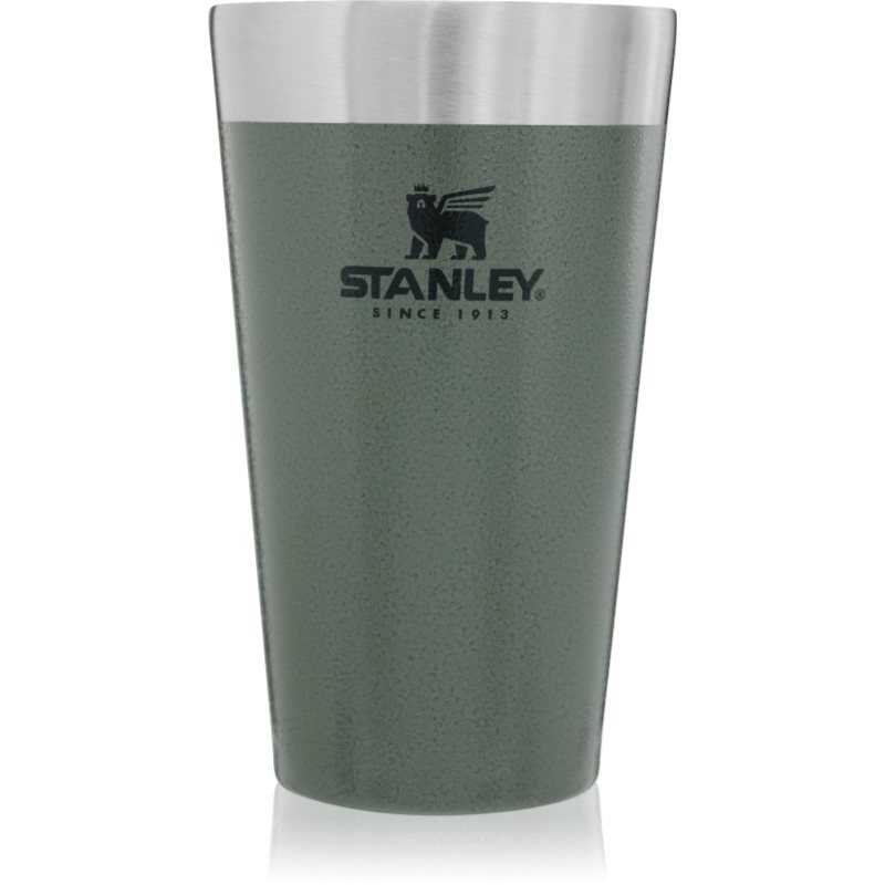 Stanley Adventure Stacking Beer Pint Bicchiere Di Plastica Hammertone Green 470 Ml