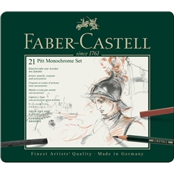 Set metallo Faber Castell Monochrome belle arti medium conf. 21 eleme