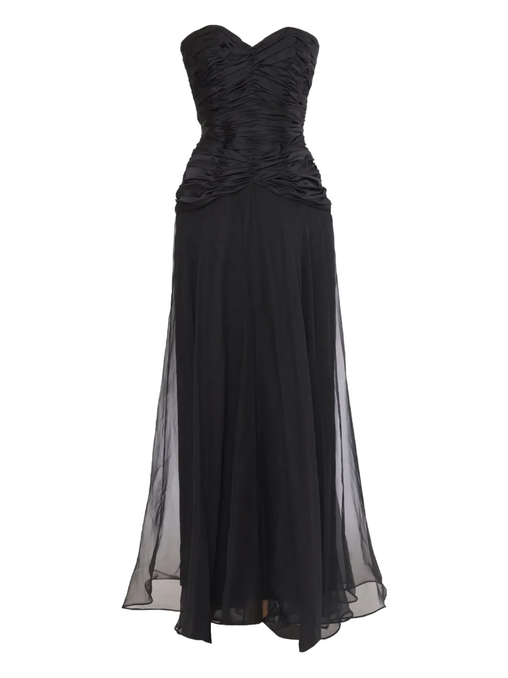 Vicky Tiel Couture Vintage draped silk dress - Nero