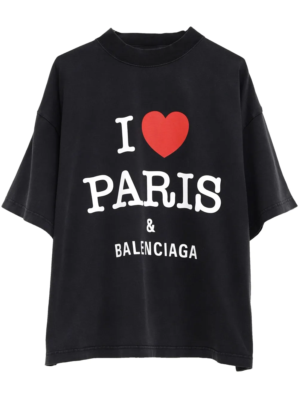 Balenciaga T-shirt I Love Paris - Nero