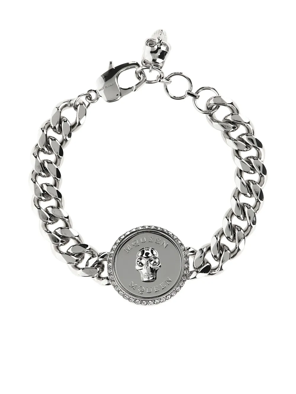 Alexander McQueen Sovereign Skull charm bracelet - Argento