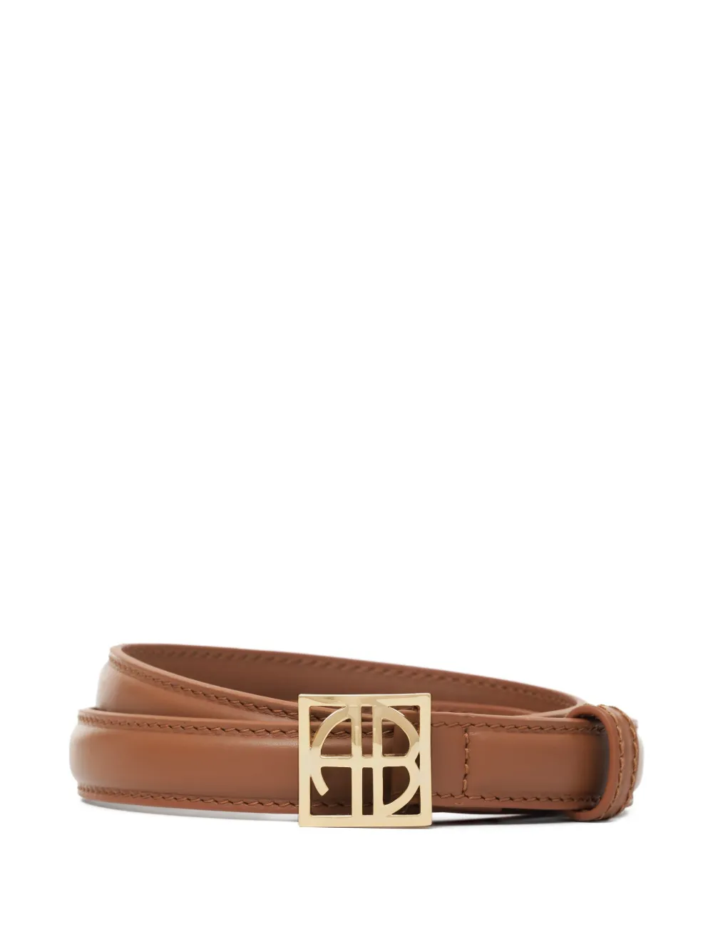 ANINE BING monogram-buckle belt - Marrone