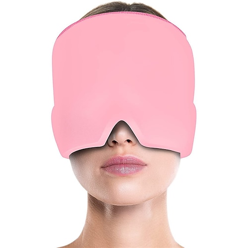 Cappello per mal di testa ed emicrania, cuscinetti rinfrescanti in gel, maschera per emicrania, cappuccio riutilizzabile per alleviare la tensione e l