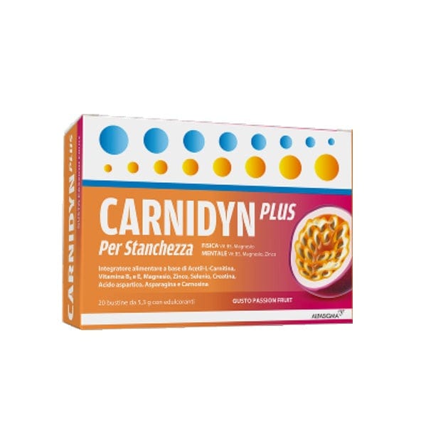 Carnidyn Plu 20 Bustine Per Stanchezza Gusto Passion Fruit