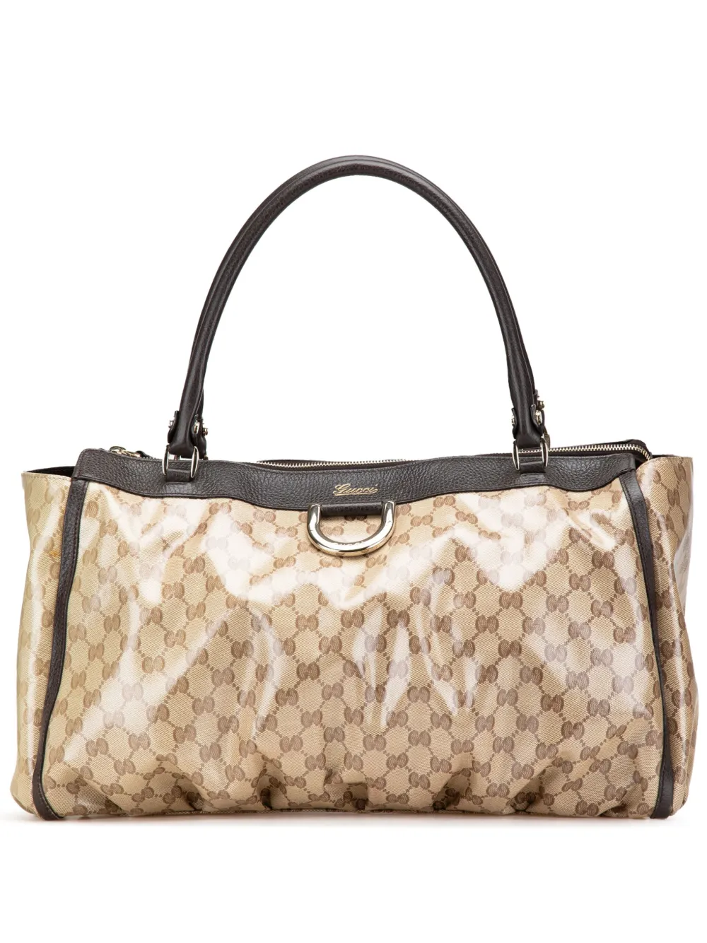 Gucci Pre-Owned 2000-2015 Large GG Crystal Abbey D Ring tote bag - Marrone