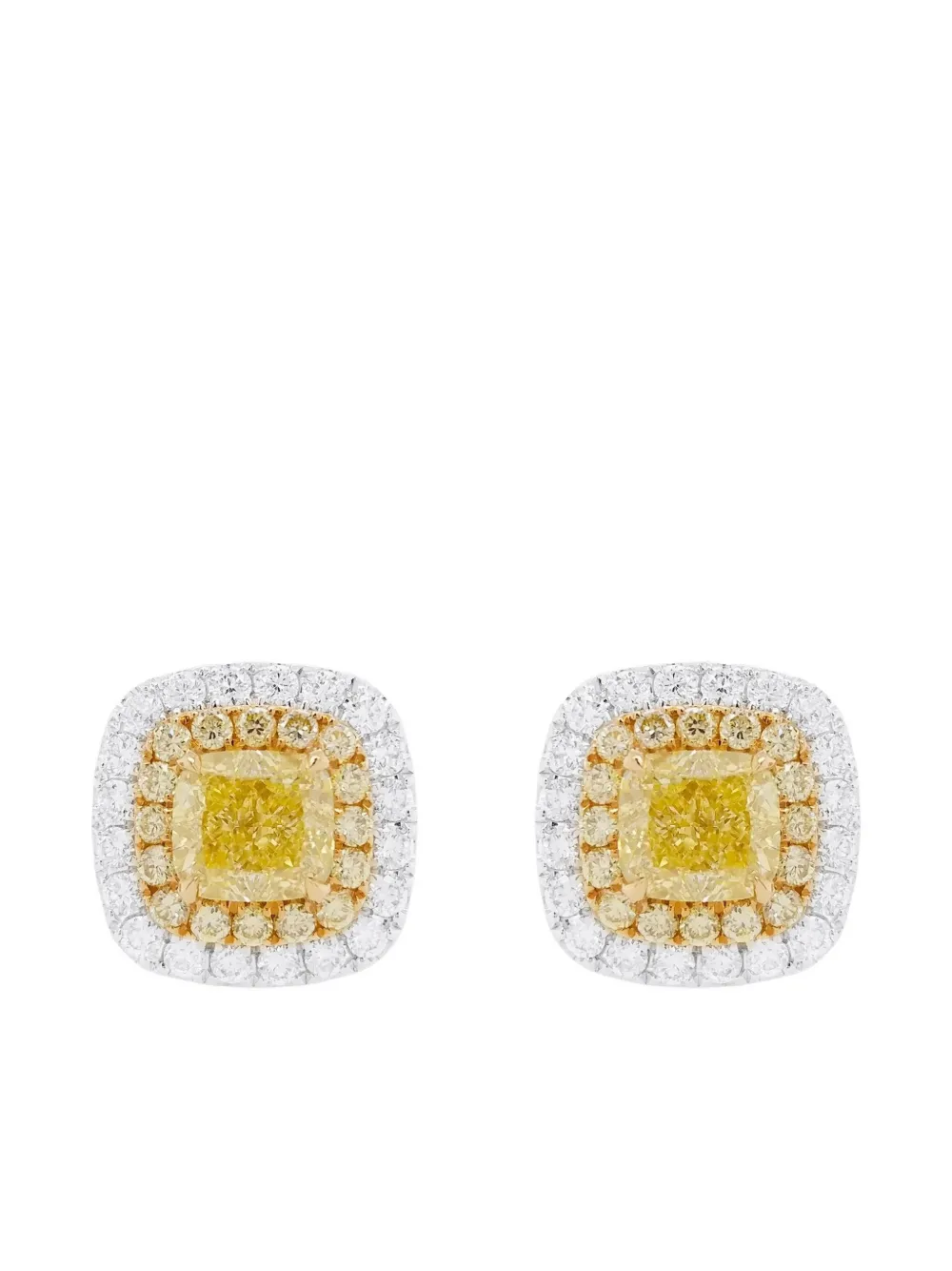 HYT Jewelry 18K white gold stud diamond earrings - Giallo