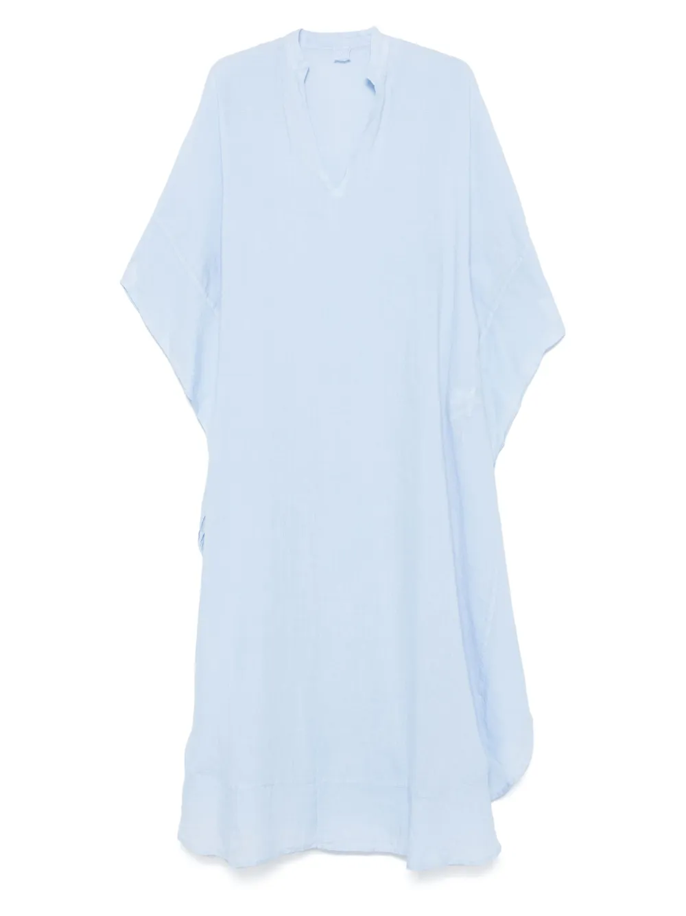 120% Lino linen maxi dress - Blu