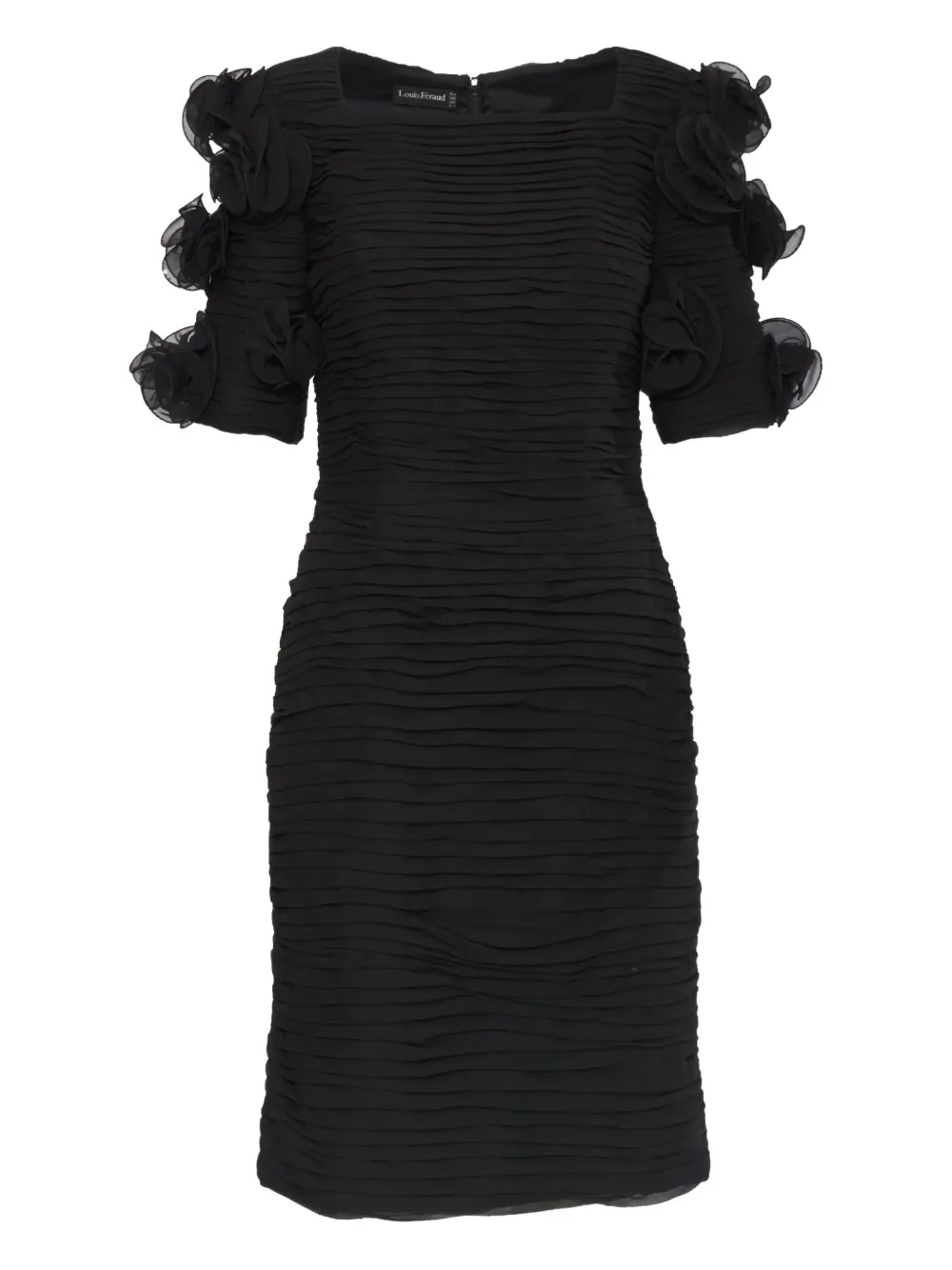 Louis Feraud Pre-Owned draped-detail midi dress - Nero