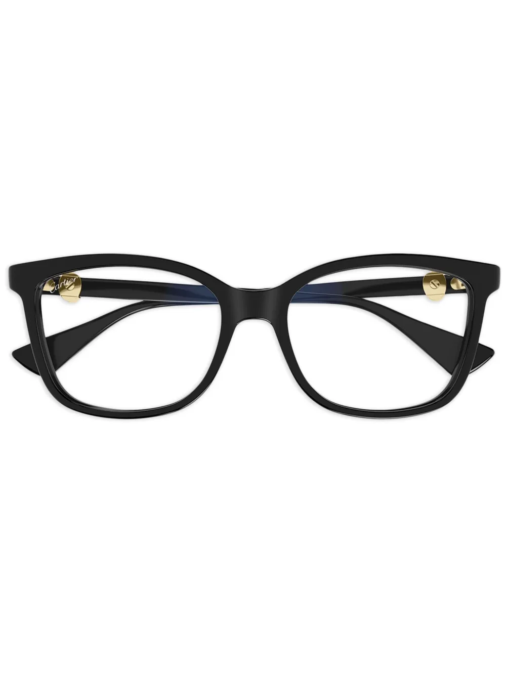 Cartier Eyewear Occhiali da sole cat-eye con placca logo - Nero