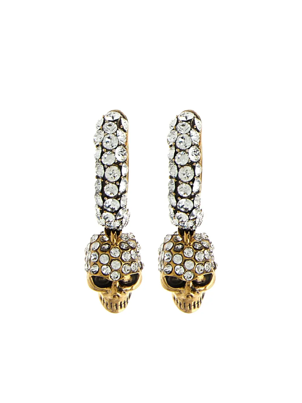 Alexander McQueen skull-charm hoop earrings - Oro