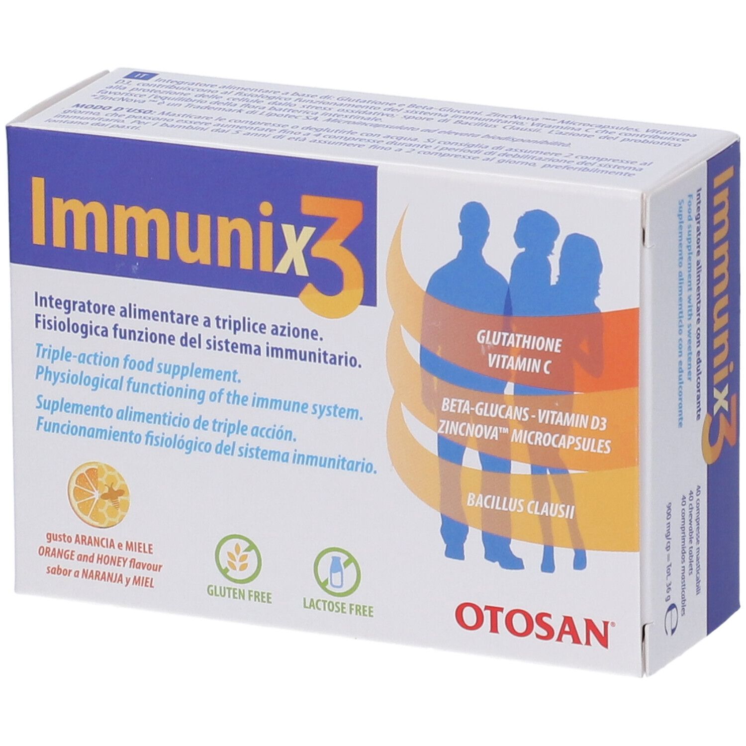 Immunix3 Otosan 40 Compresse Masticabili 36 g masticabili