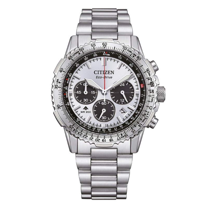 Orologio Cronografo Navihawk Acciaio Quadrante Silver Citizen