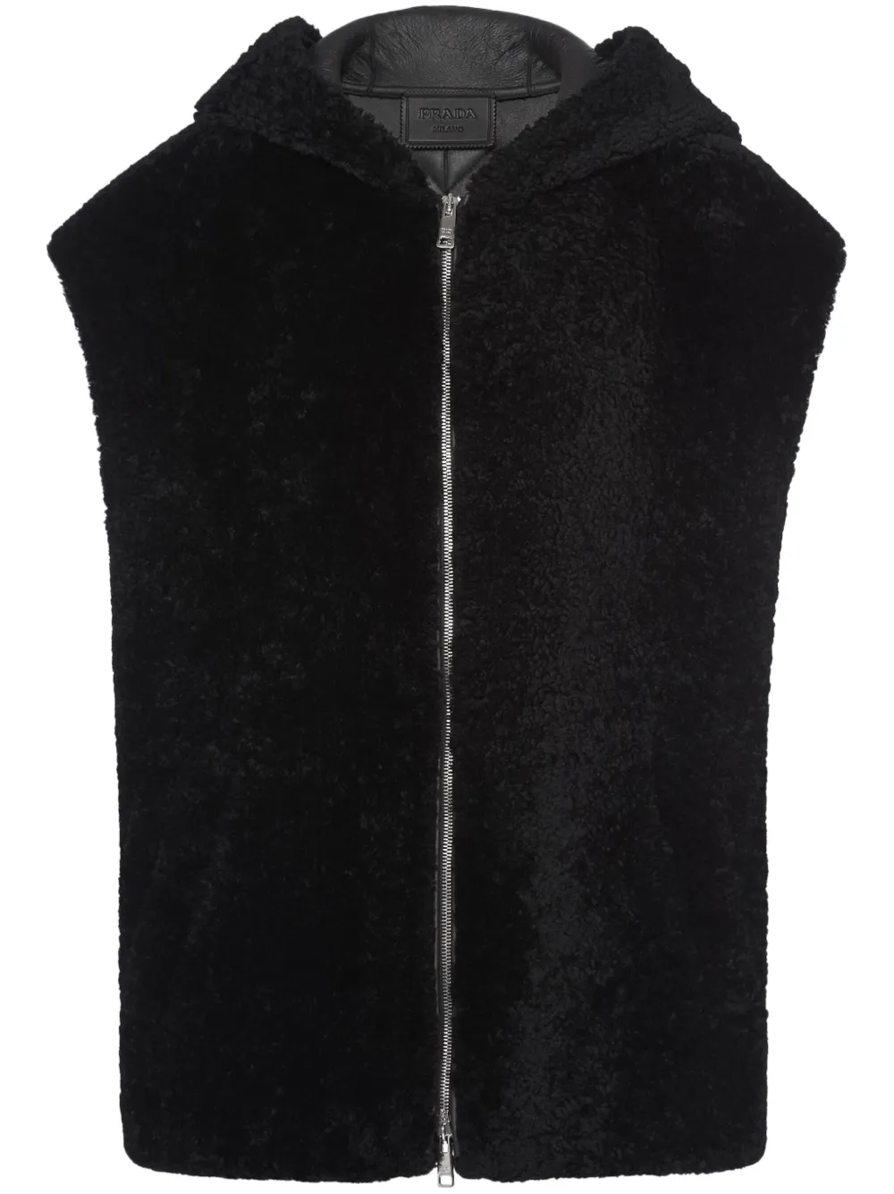 Prada Gilet in shearling - Nero