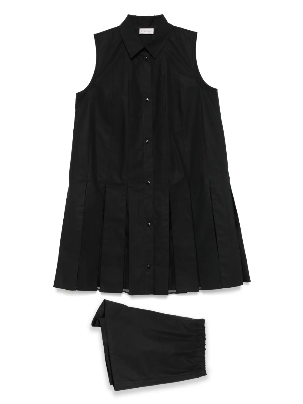 Moncler cotton mini dress - Nero
