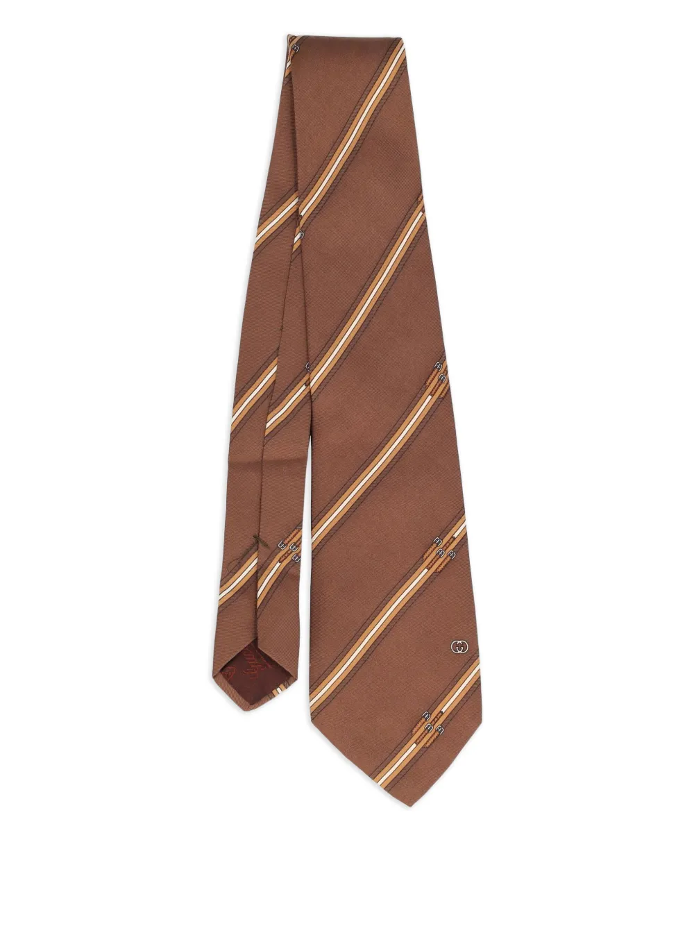 Gucci Pre-Owned diagonal-striped tie - Marrone