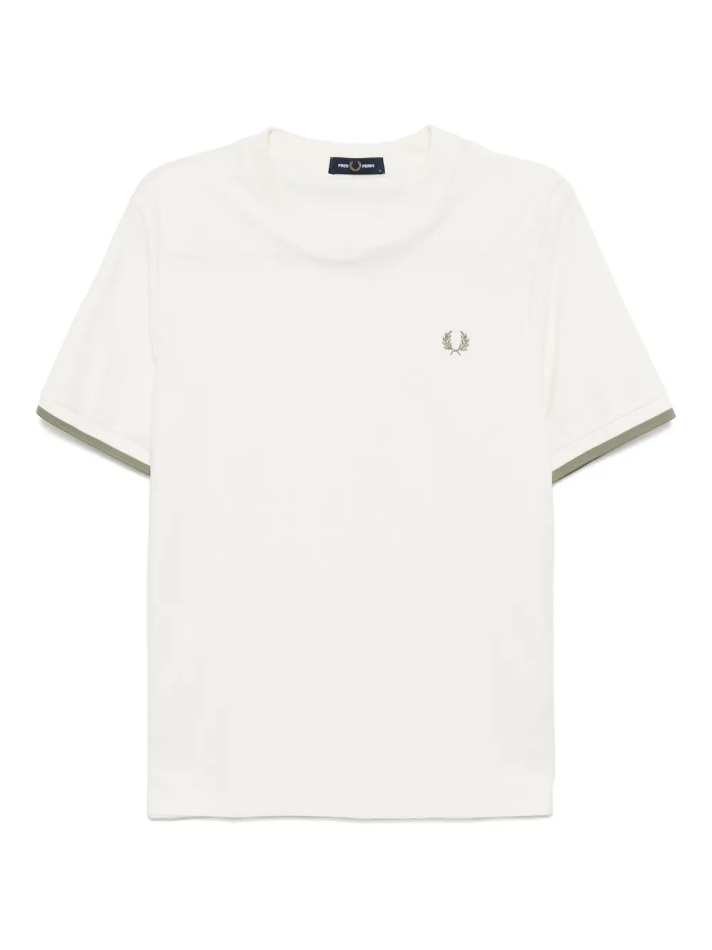 Fred Perry logo-embroidered T-shirt - Bianco