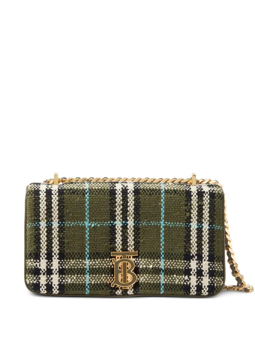 Burberry Borsa a spalla Lola a quadri - Verde