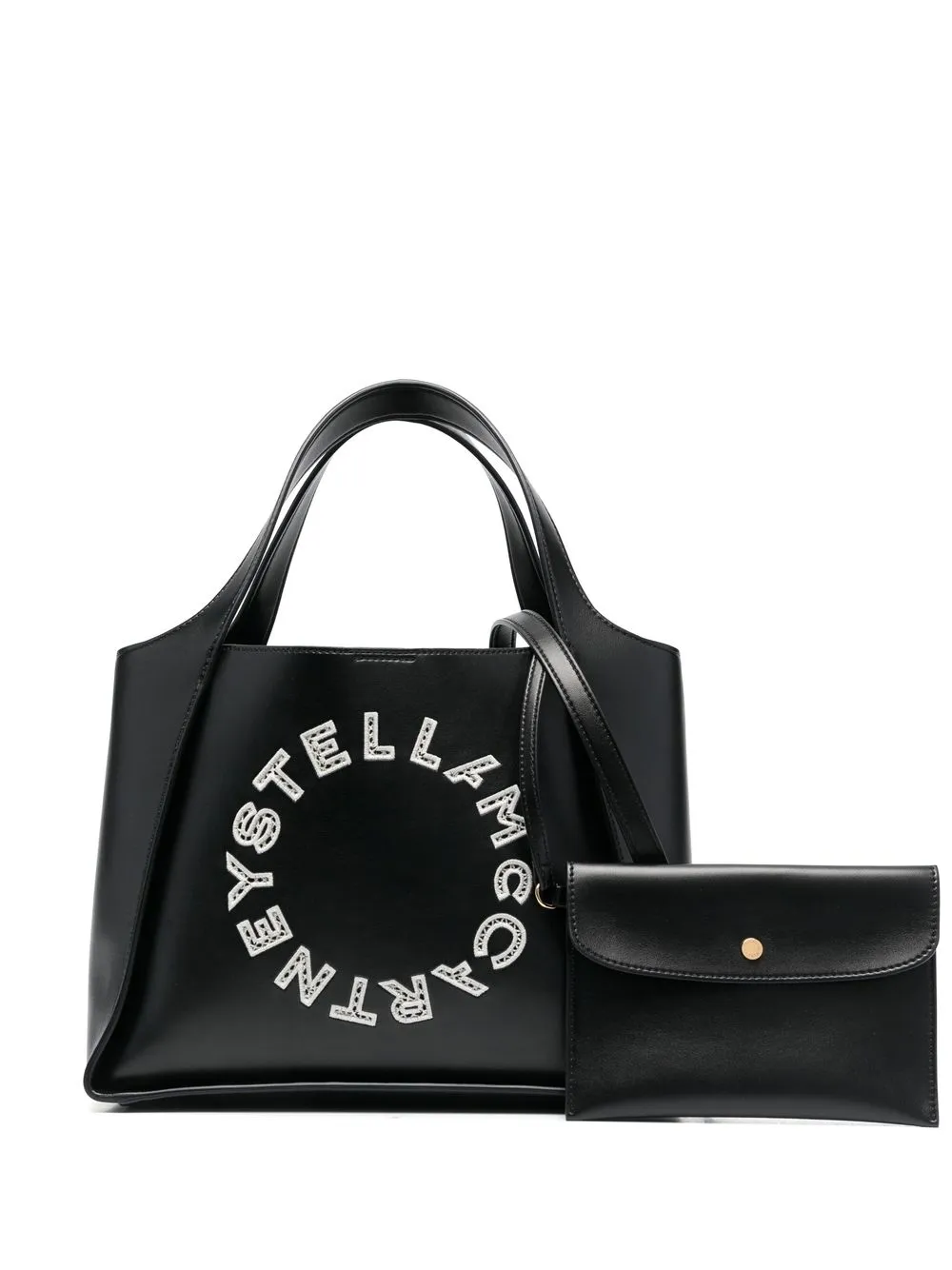 Stella McCartney Borsa tote con ricamo - Nero