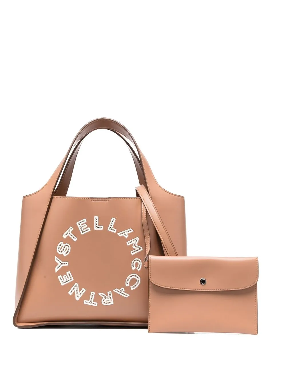 Stella McCartney Borsa tote con ricamo - Toni neutri