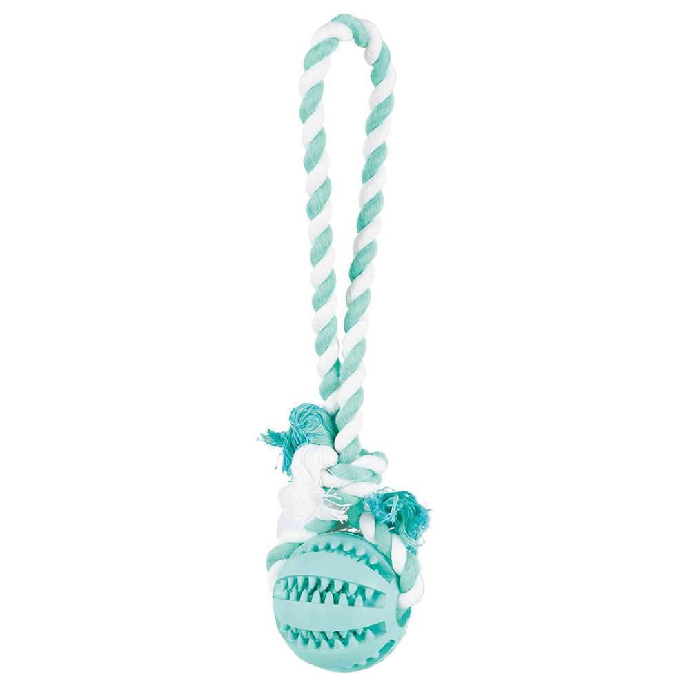 Gioco per cani Trixie Denta Fun Corda con palla - Ø 7 x L 24 cm