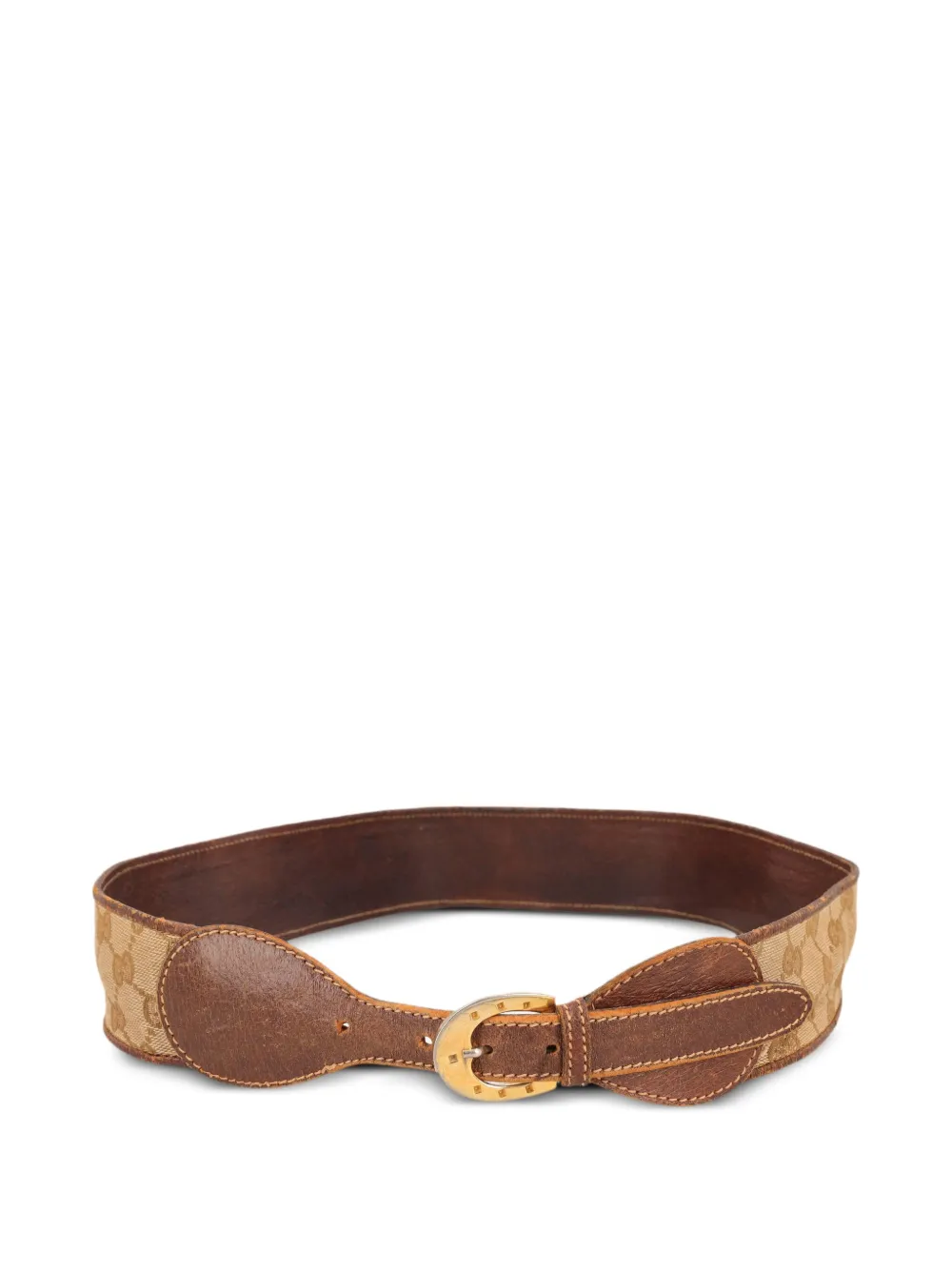 Gucci Pre-Owned monogram maxi belt - Marrone
