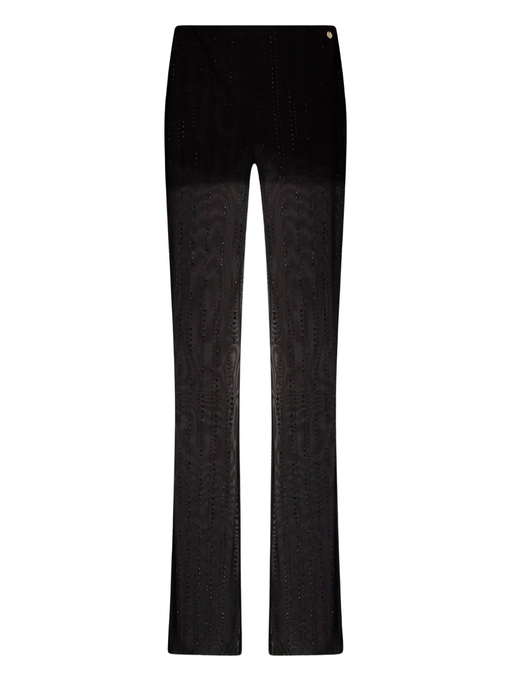 LIU JO Tulle trousers with gemstones - Nero