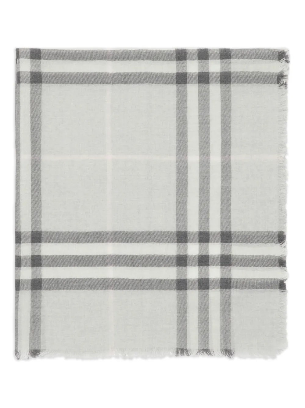 Burberry check-print wool scarf - Grigio