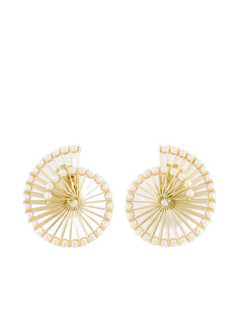 Rabanne faux-pearl spiral earrings - Oro