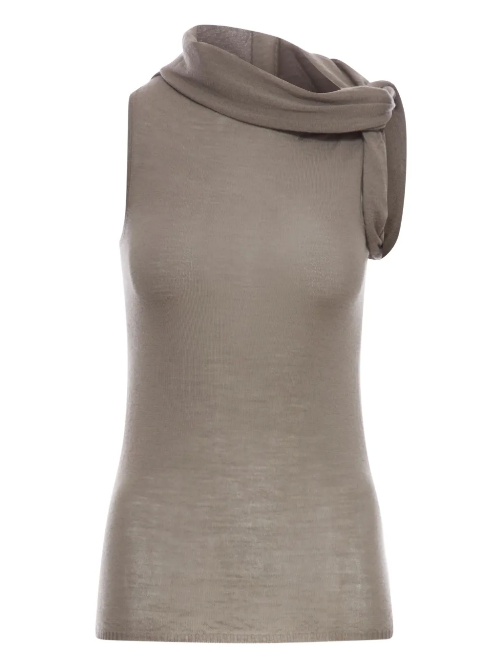 Rick Owens wool asymmetrical top - Toni neutri