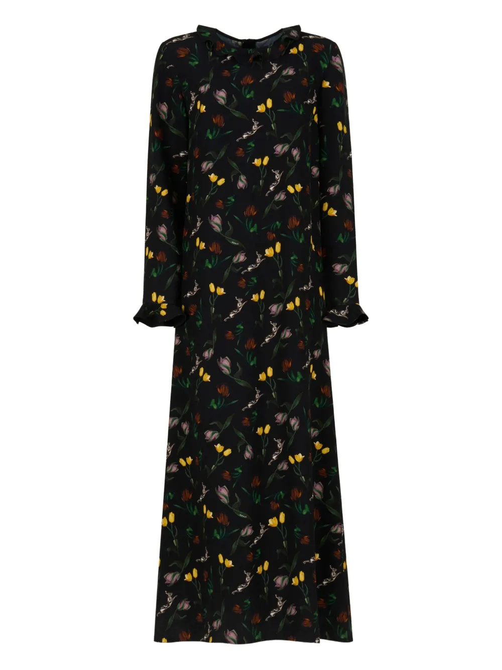 Marni floral-print maxi dress - Nero