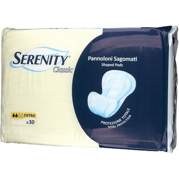 Serenity Classic Extra – Pannoloni Sagomati Medi 30 Pezzi