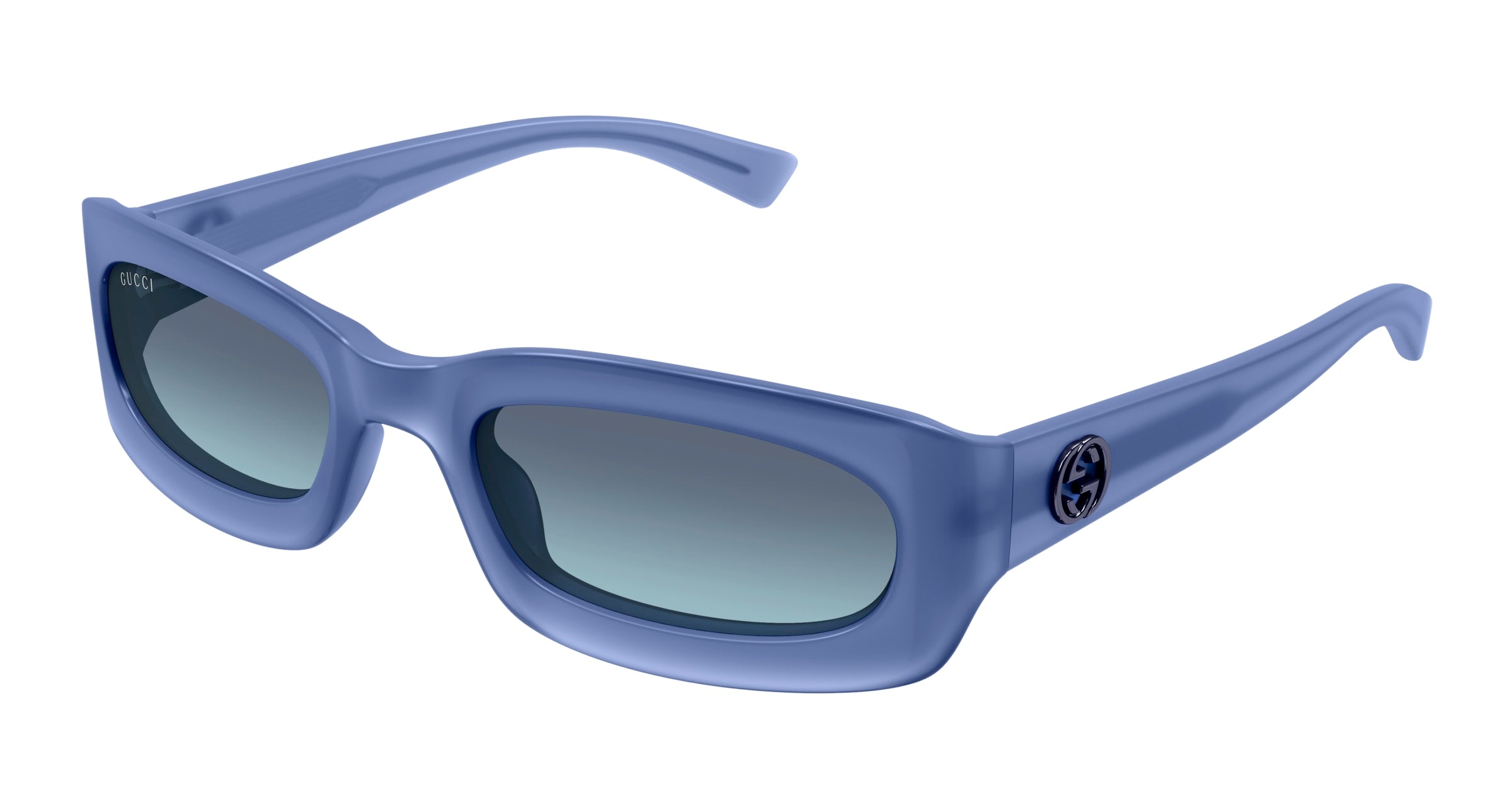 Gucci Uomo Gg1786S 004 Occhiali Da Sole Iniettato Blu Grigio Rotonda