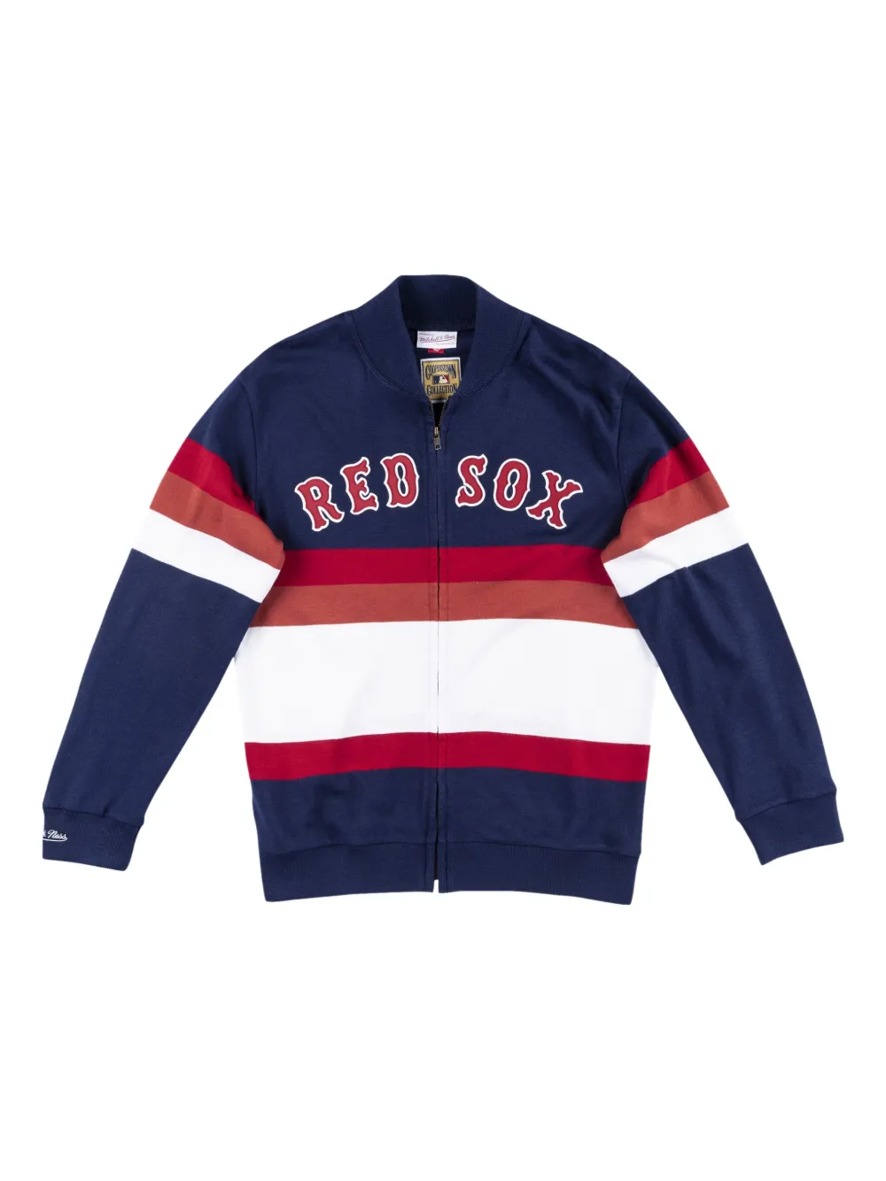 Mitchell & Ness x MLB Boston Red Sox striped zip-up sweatshirt - Blu