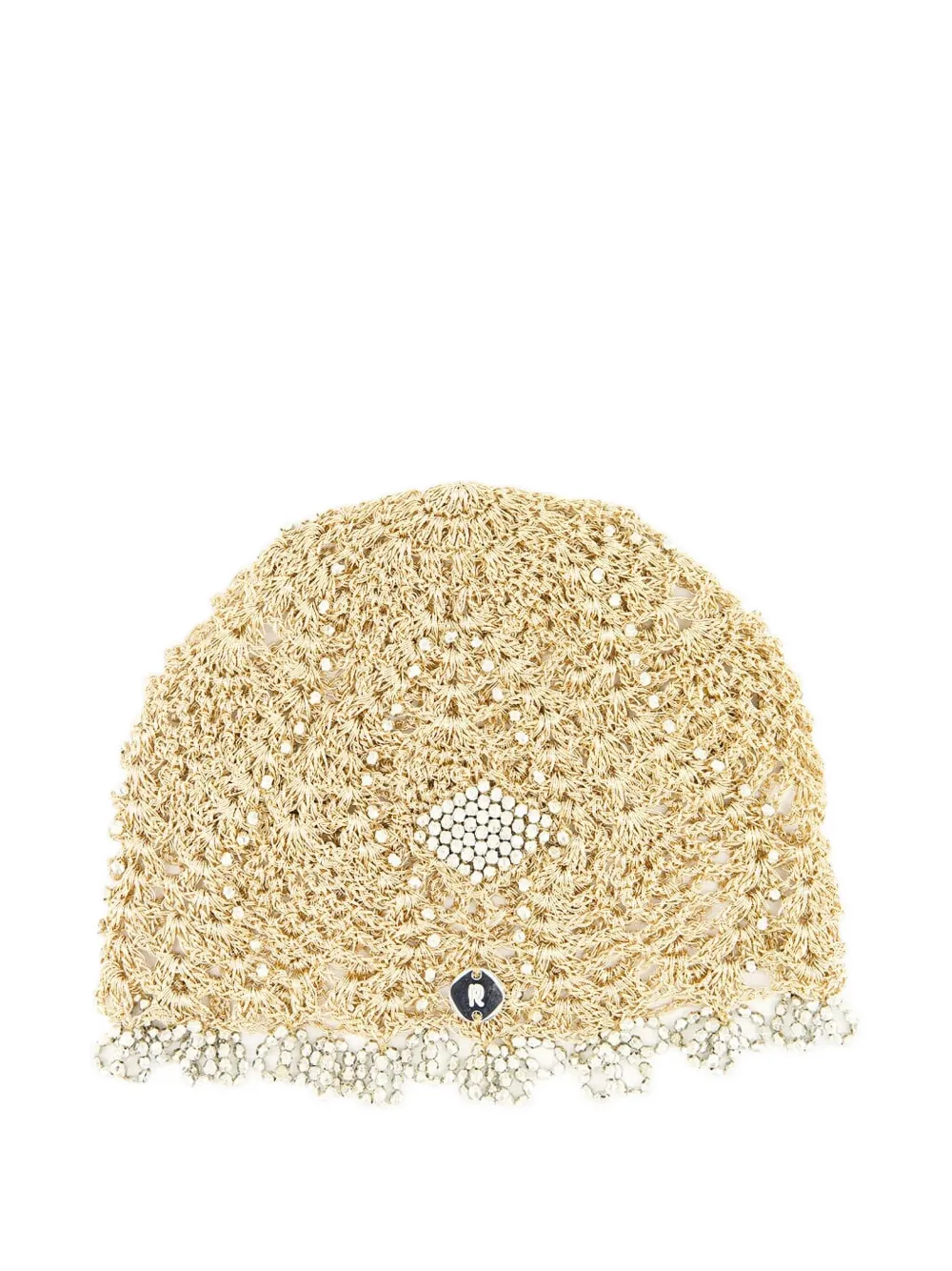 Rabanne crochet-knit beaded hat - Oro