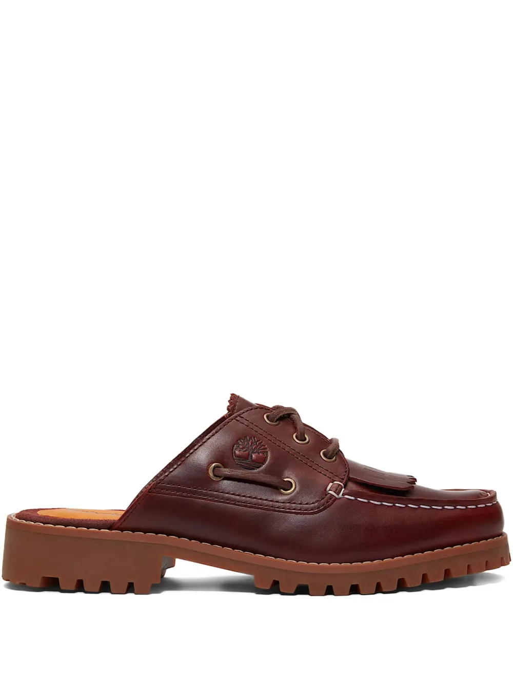 Timberland lace-up leather mules - Rosso