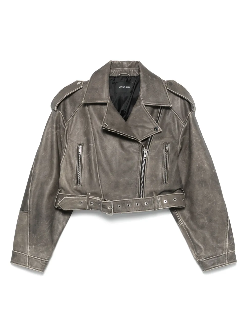 Manokhi leather jacket - Nero