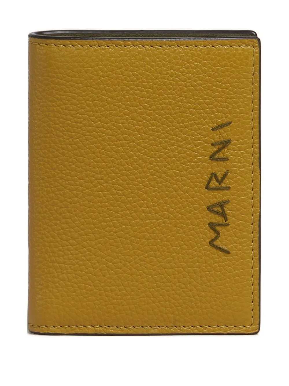 Marni textured leather wallet - Arancione