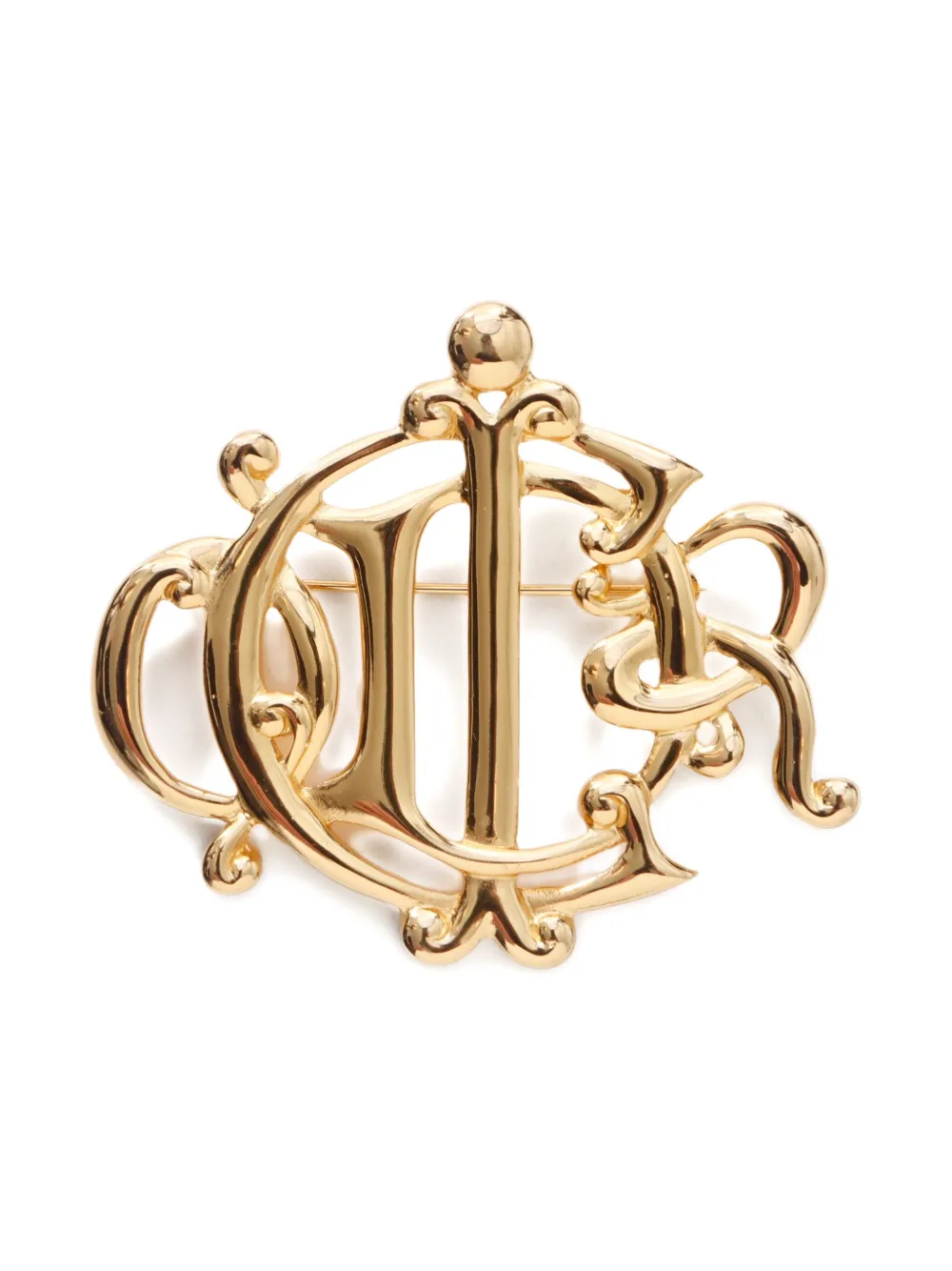 Christian Dior Pre-Owned 1990s Emblem-Motif brooch - Oro