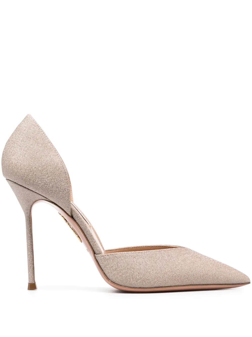 Aquazzura Pumps Uptown 105mm in pelle - Oro