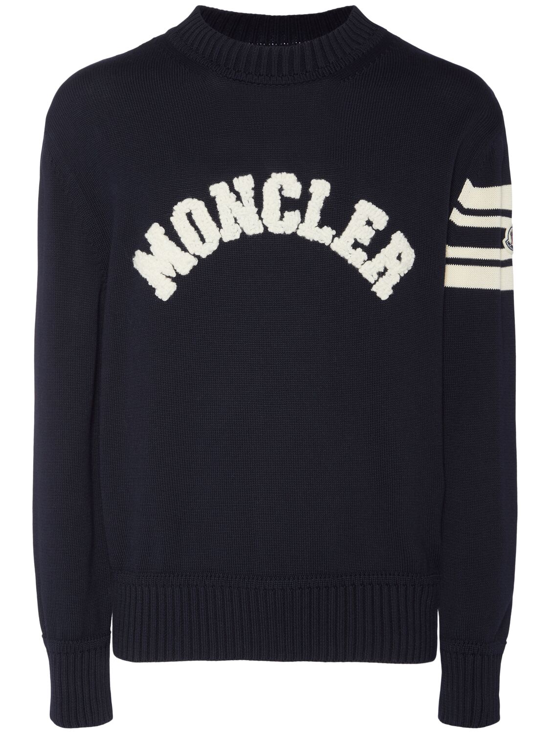 Logo Cotton Yarn Crewneck Sweater