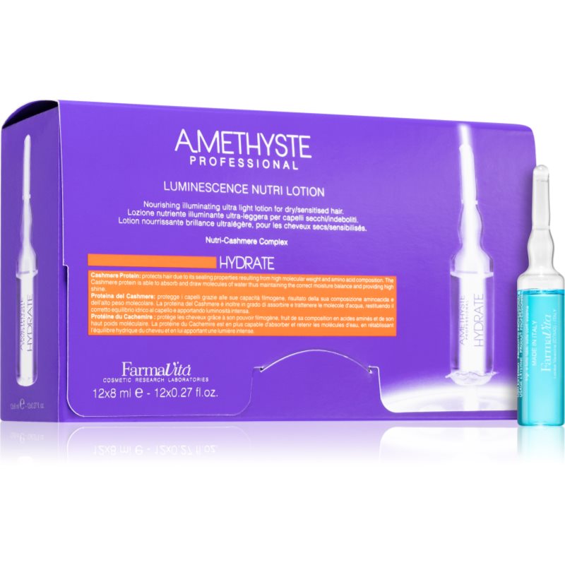 Farmavita Amethyste Hydrate Balsamo Per Capelli Fini E Secchi In Fiale 12X8 Ml
