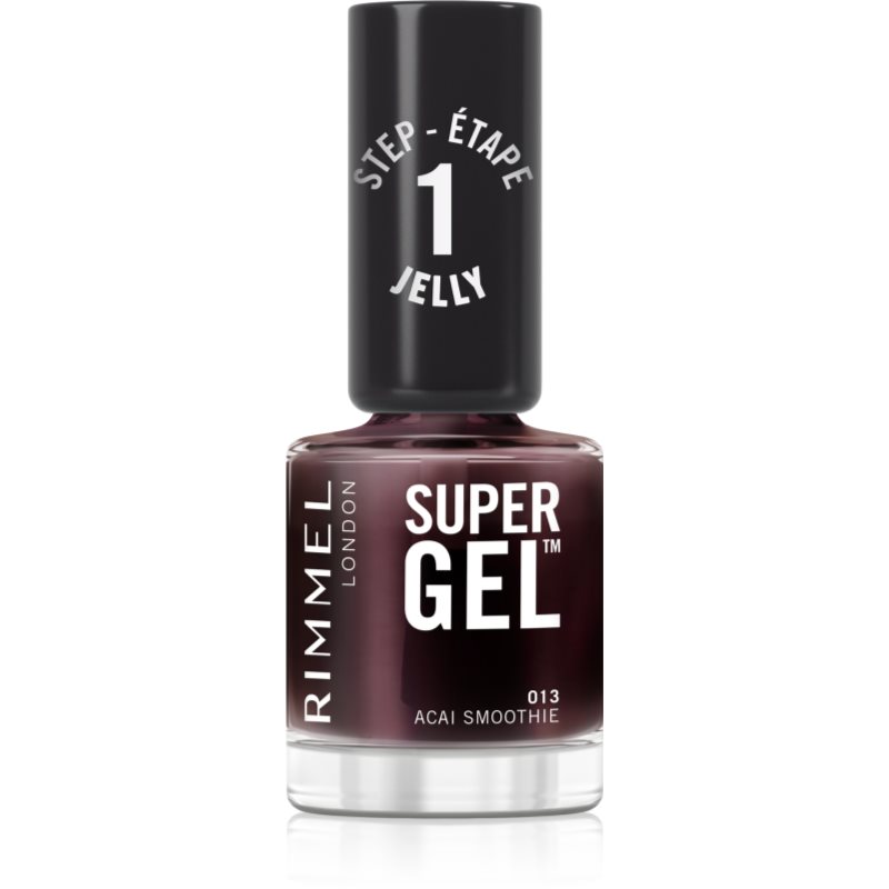 Rimmel Super Gel Smalto Gel Per Unghie Senza Lampada Uv/Led Colore 013 Acai Smoothie 12 Ml